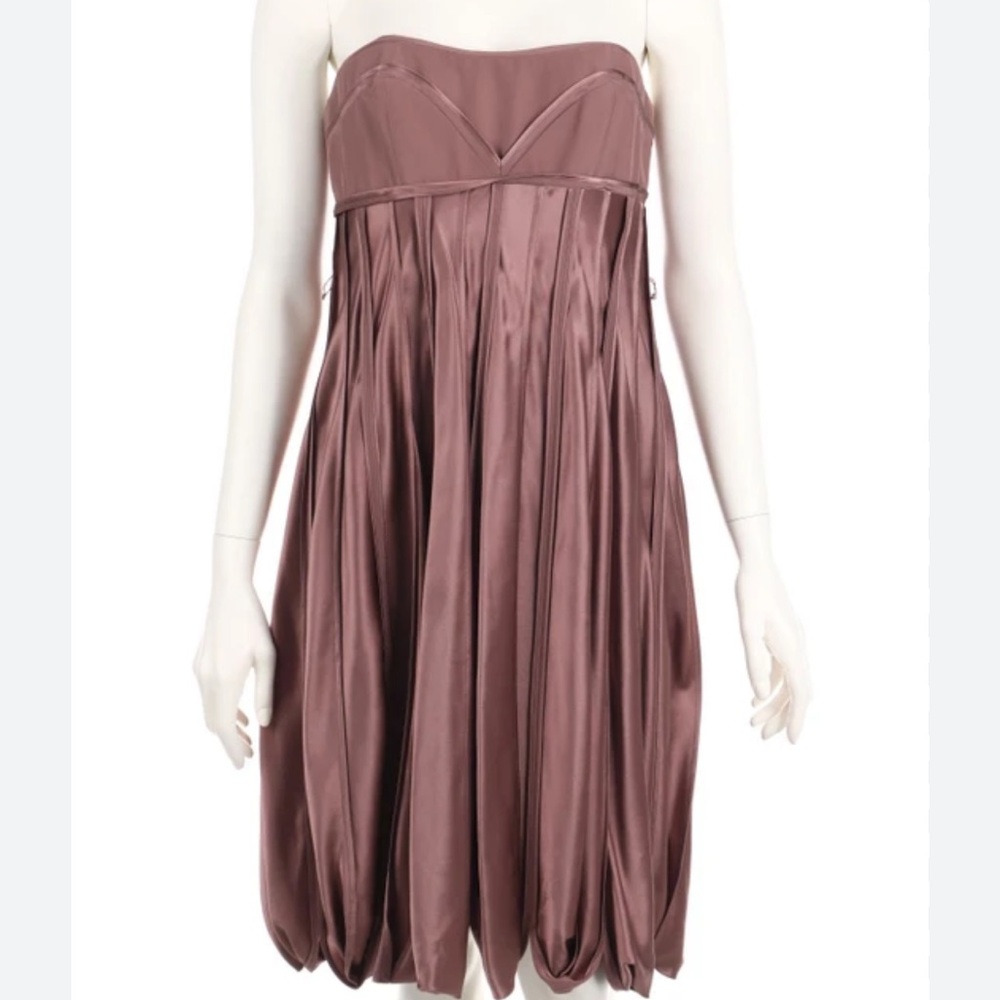 BCBG MAXAZRIA Runway Pleated Silk Dress – Size 4 - Picture 2 of 4